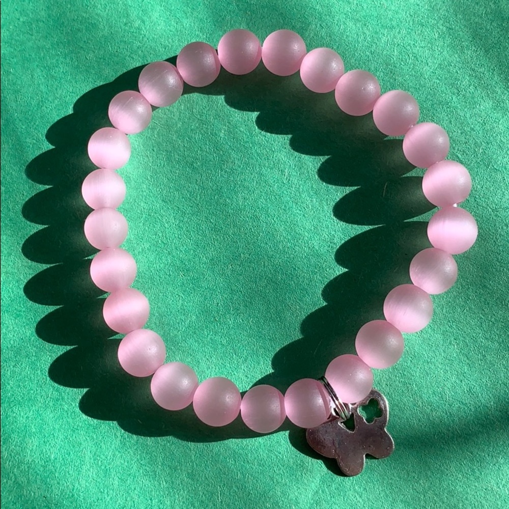 pink butterfly charm bracelet